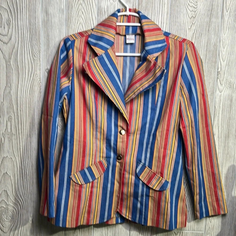 Women’s vintage wrangler blazer striped size medium